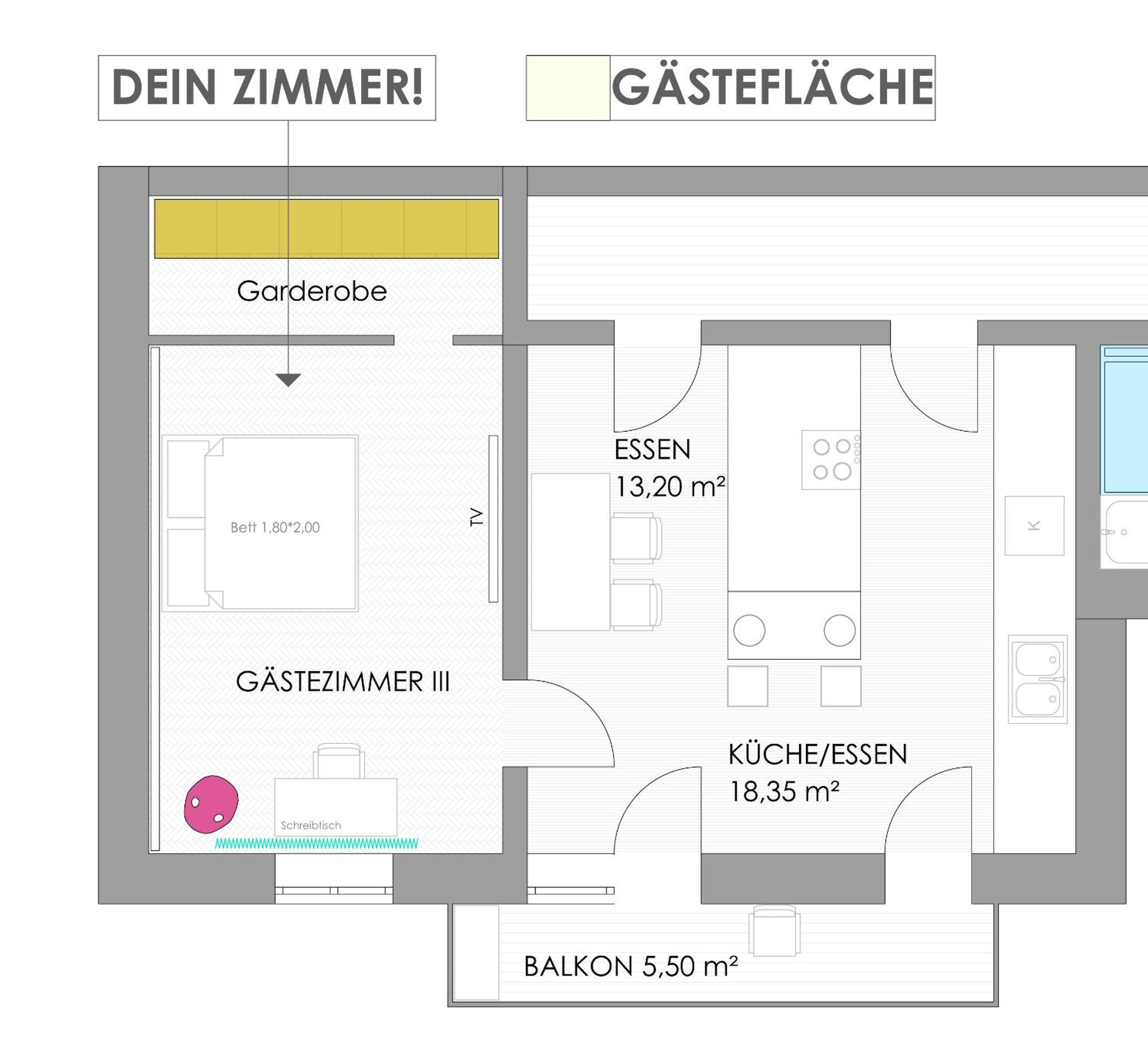 Helles Zimmer Mit Kingsize-Bett Mannheim Luaran gambar